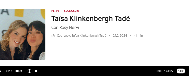 Intervista Taïsa Klinkenbergh con Rosy Nervi